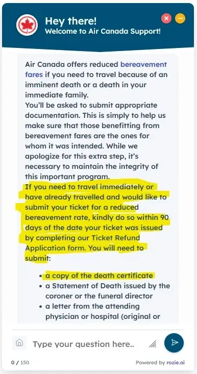 Policy hallucination of Air Canada's AI chatbot